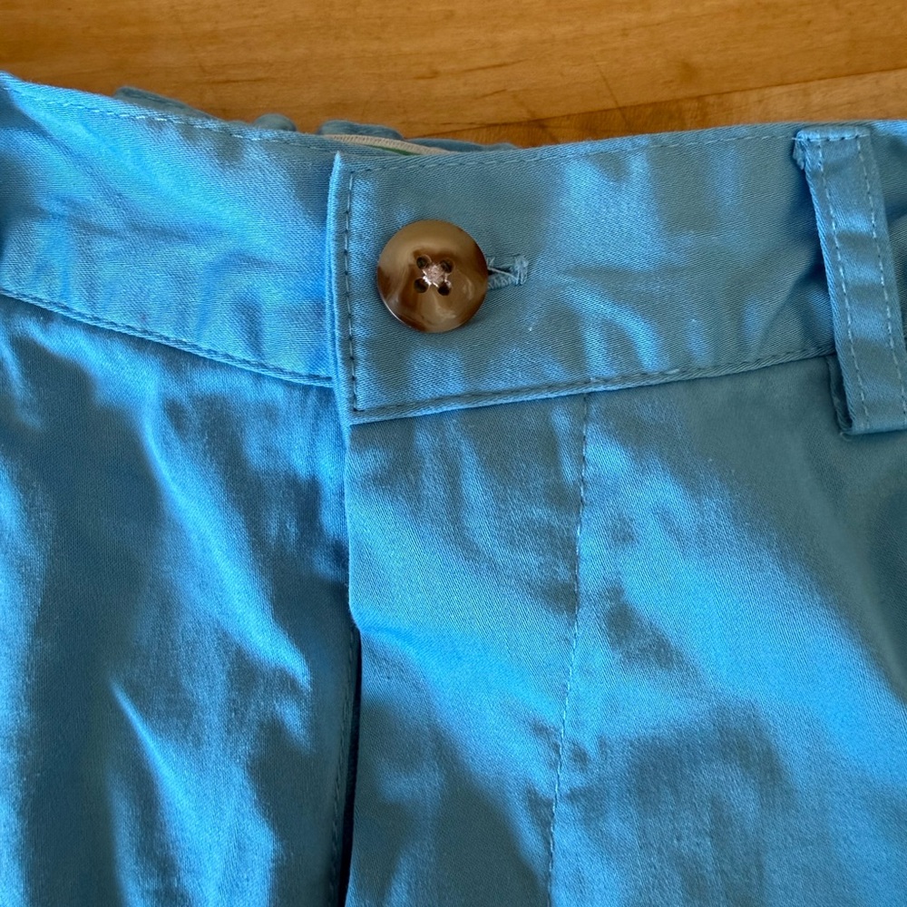 Blue Button-Front Pants for Boys